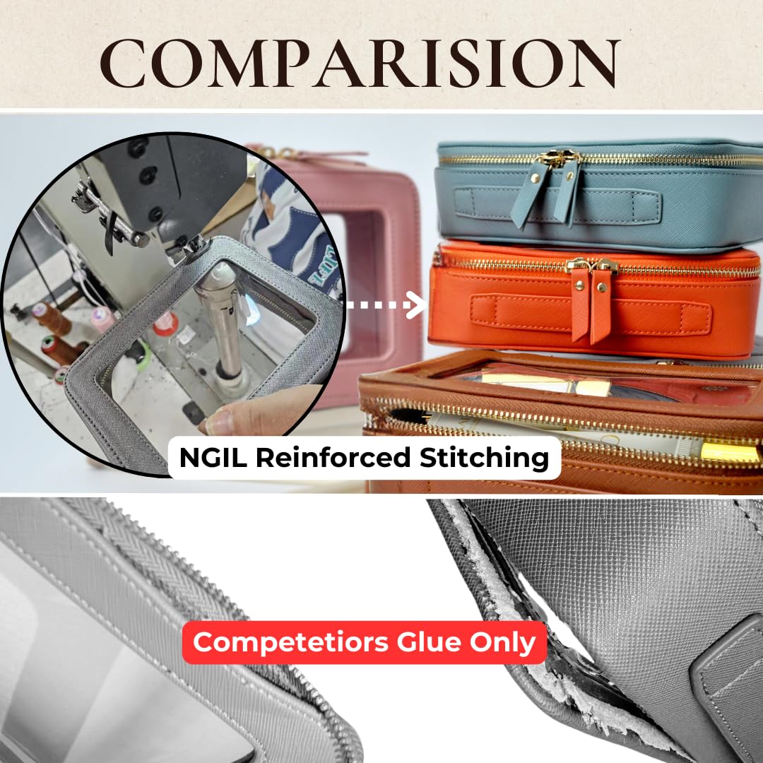 NGIL trousse toilette accents dorés, style élégant pour vos déplacements.