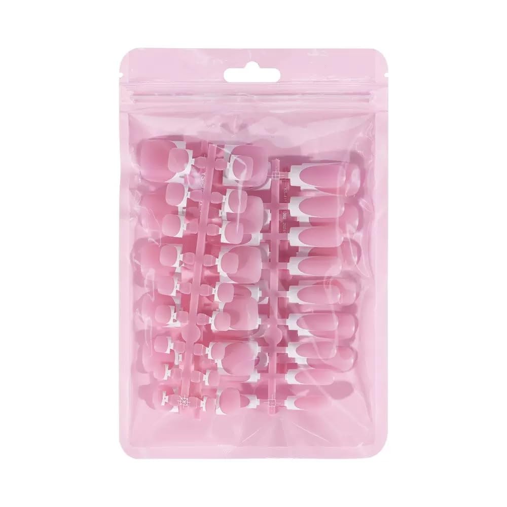 NHIXK kit ongles complet avec lime et colle jelly, prêt rapide à domicile.