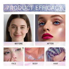 NHIYQF bâton paillettes maquillage festival pour un look audacieux