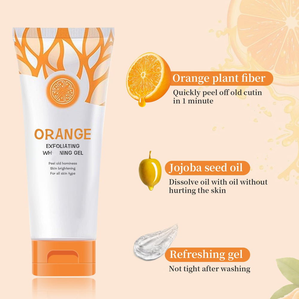 Niaoyun gel exfoliant orange – massage : activation en douceur de la peau.