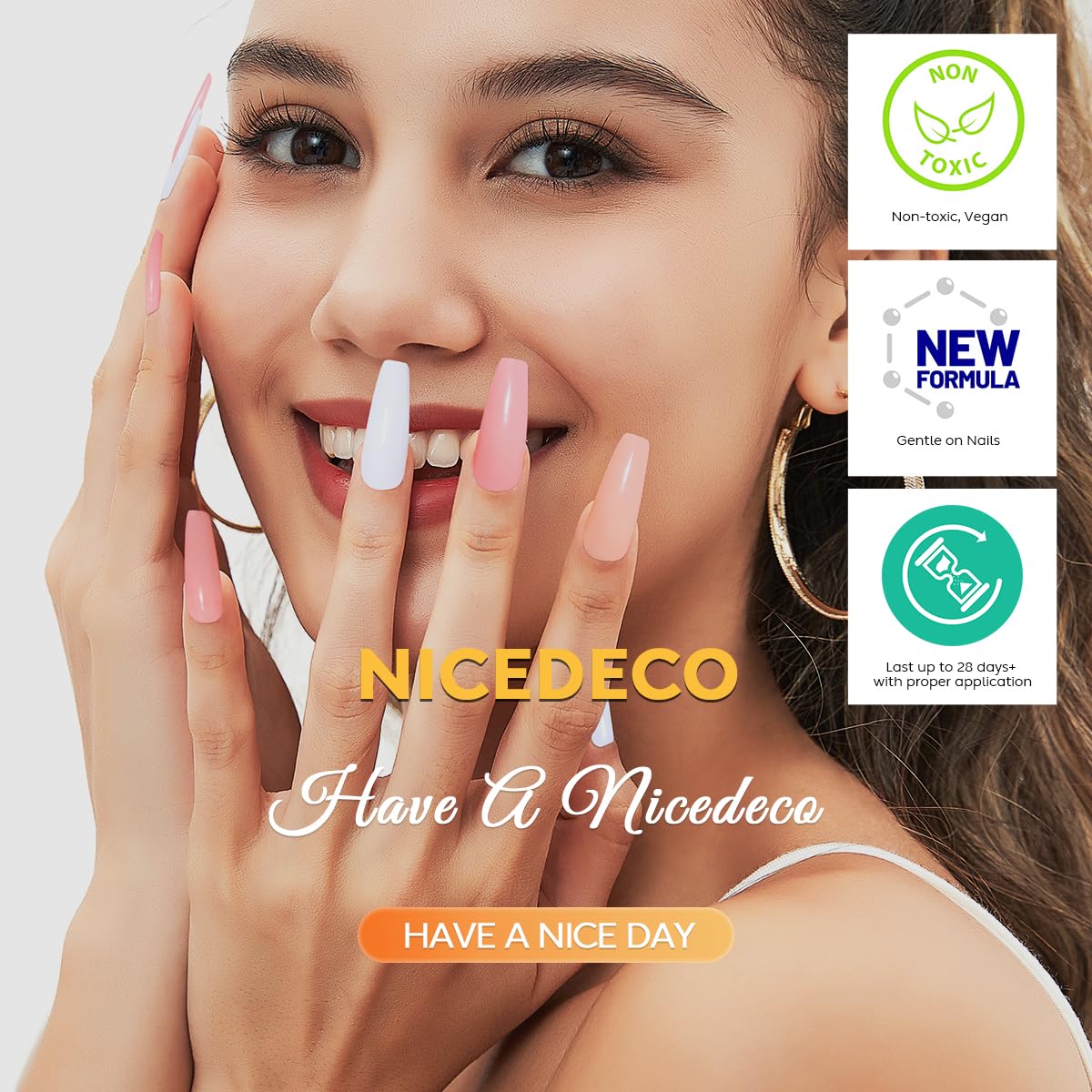 Nicedeco base caoutchouc épaissie: fondation solide pour ongles fins et cassants.