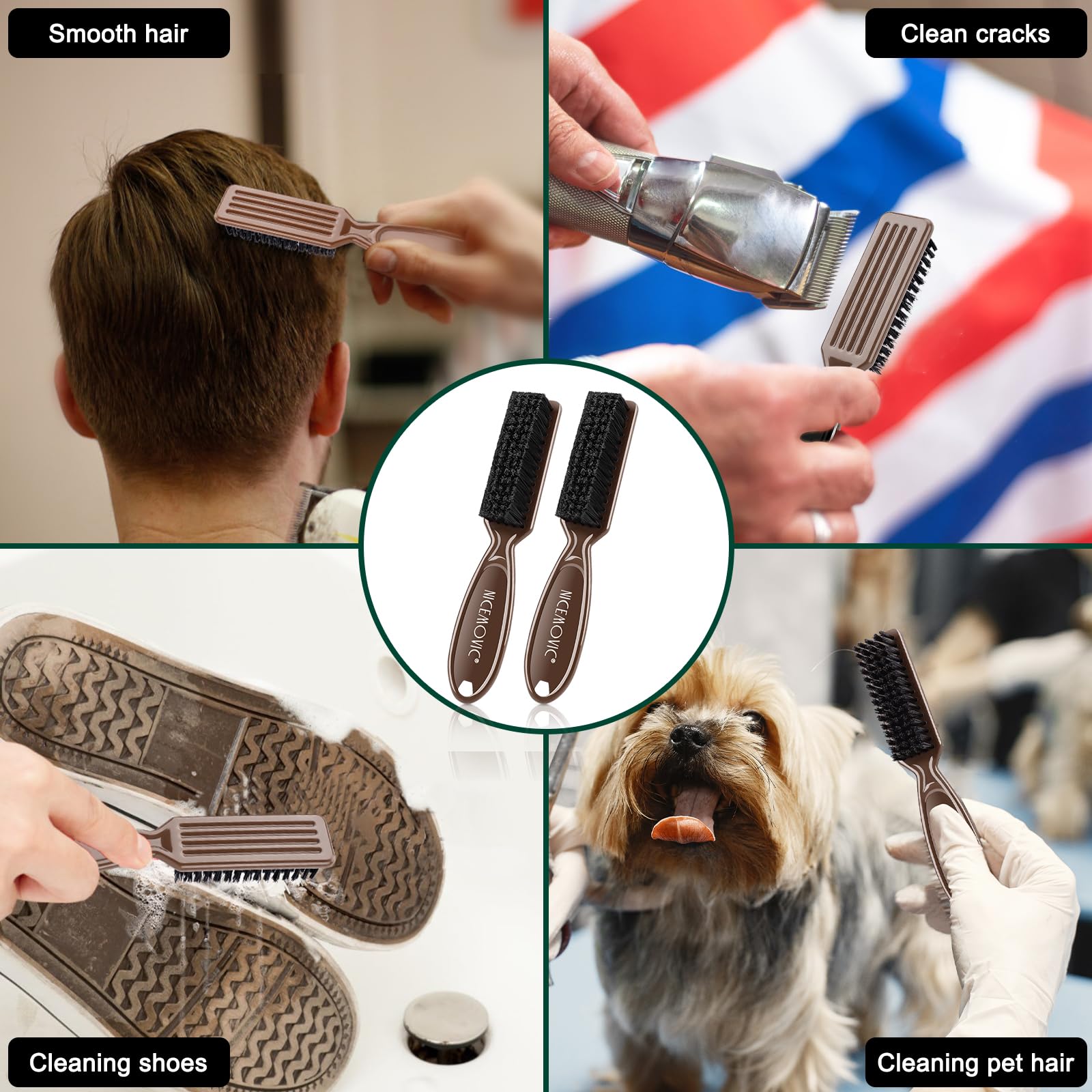 NICEMOVIC brosse-utilisation-professionnelle-stylistes, pratique en salon ou à domicile.