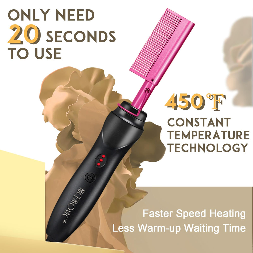 NICEMOVIC poignée ergonomique rose – prise en main confortable lors du coiffage.