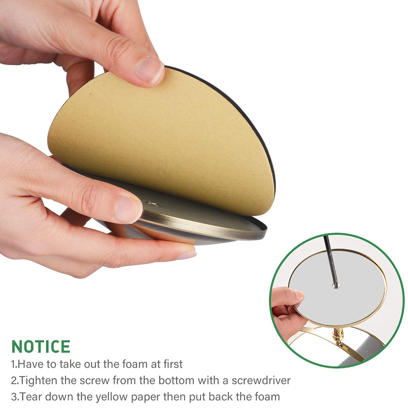 Miroir Nicesail 1x pour une vue d’ensemble du visage.