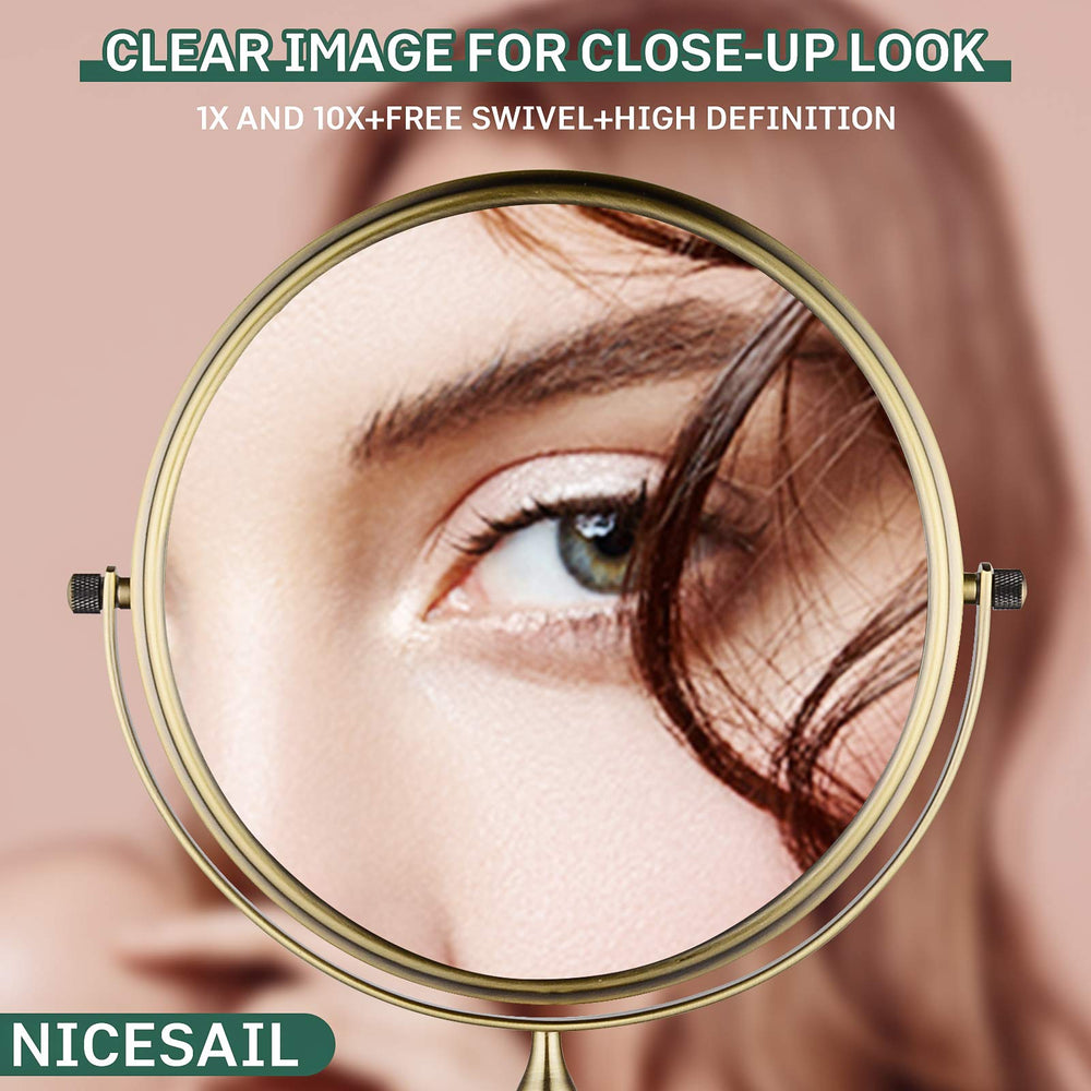 Loupe 10x Nicesail agrandit les détails pour un maquillage précis.