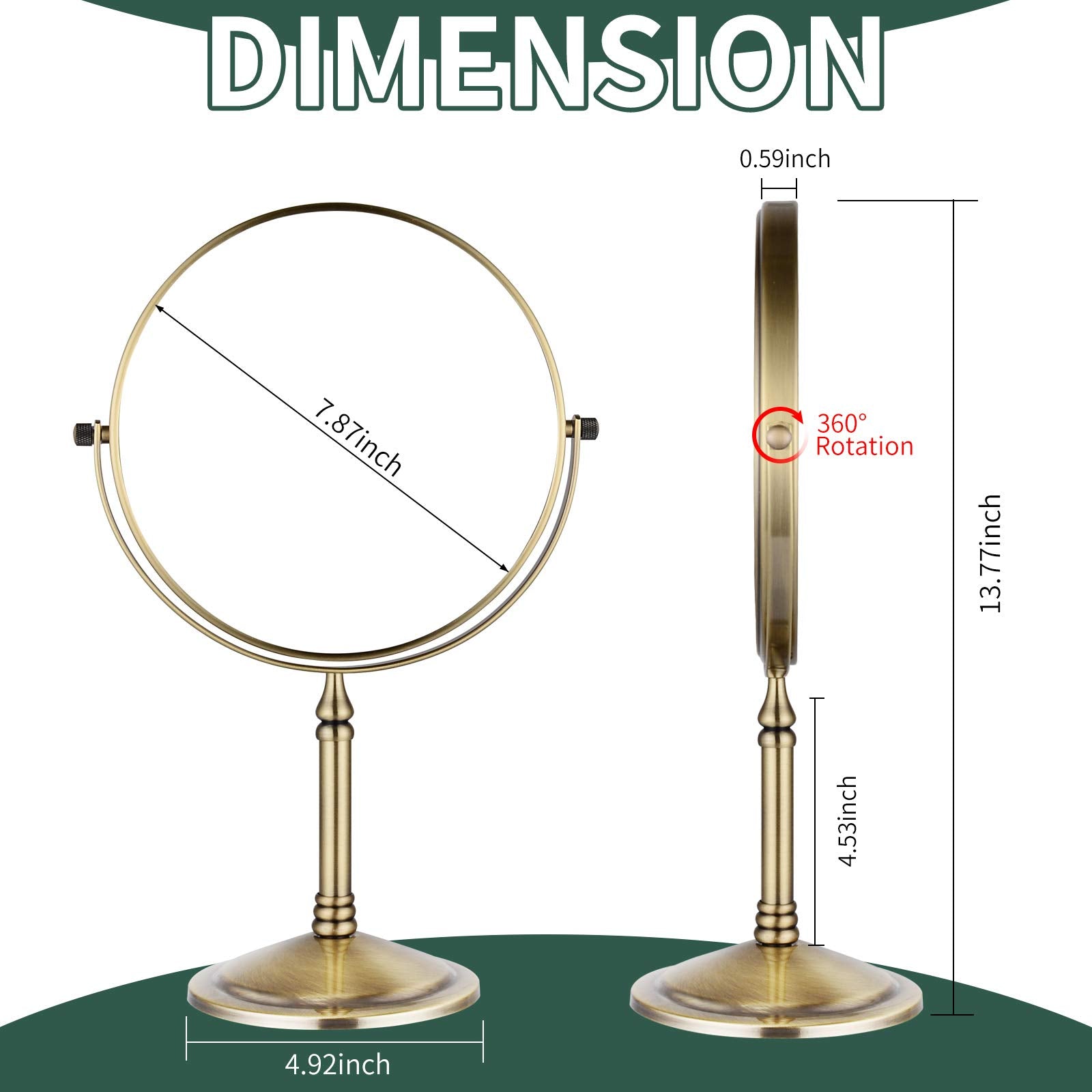 Rotation à 360° pour ajuster facilement l’angle selon votre position.