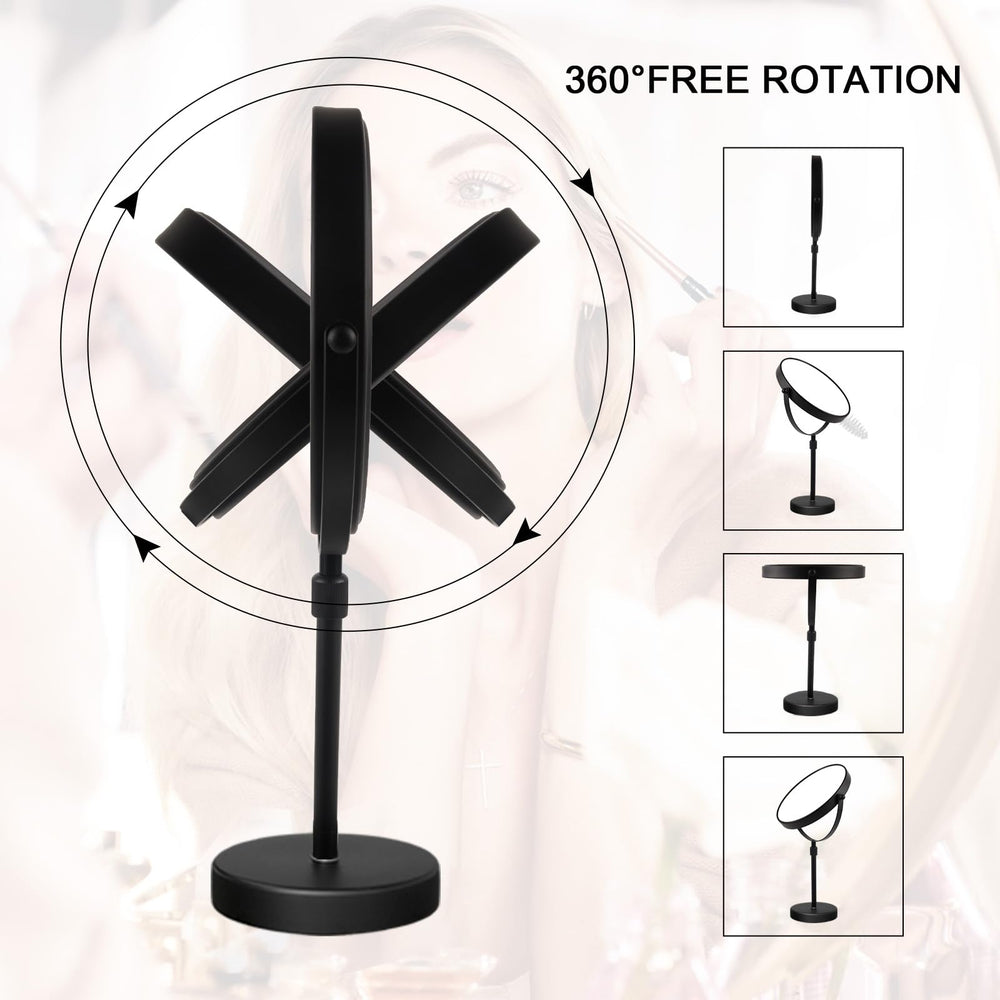 Parfait sur salle de bains ou coiffeuse pour routine rapide.