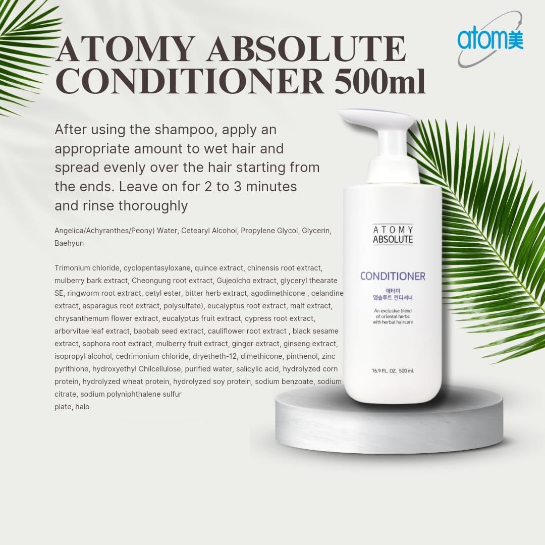 N'iceshop Atomy Conditionneur Herbal - application sur cheveux: nourrissant et hydratant