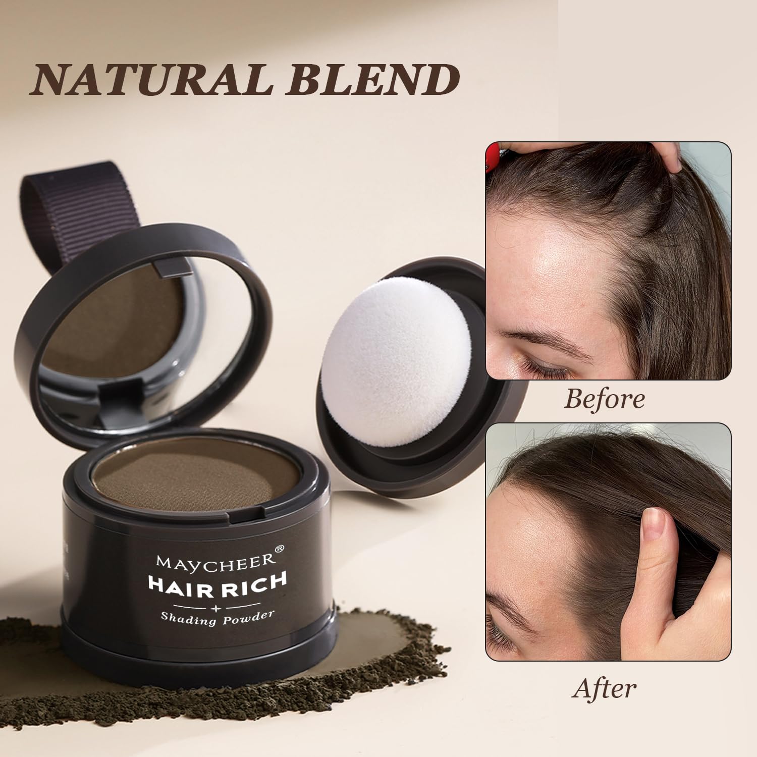 Nicgou Maycheer Poudre Contour Sourcils: fonction 3-en-1 pour contour et remplissage.
