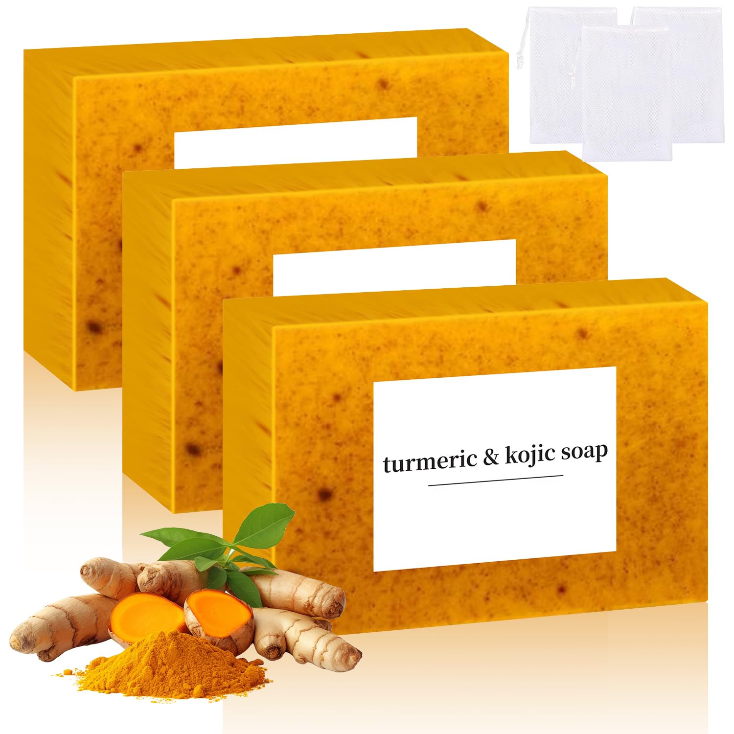 Nicgou savon citron-curcuma emballage élégant pour une présentation produit