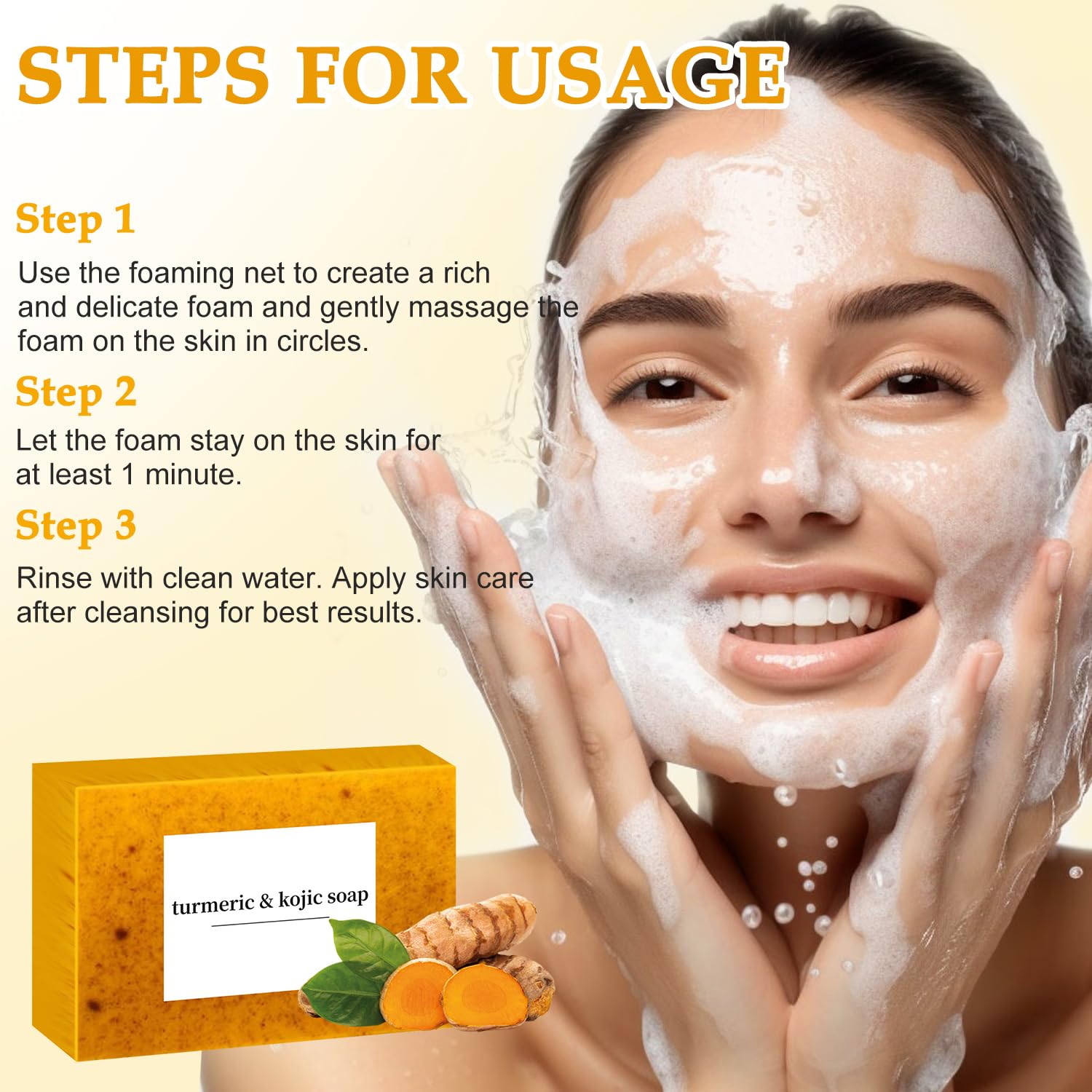 Nicgou savon citron-curcuma utilisation visage et corps facile et efficace