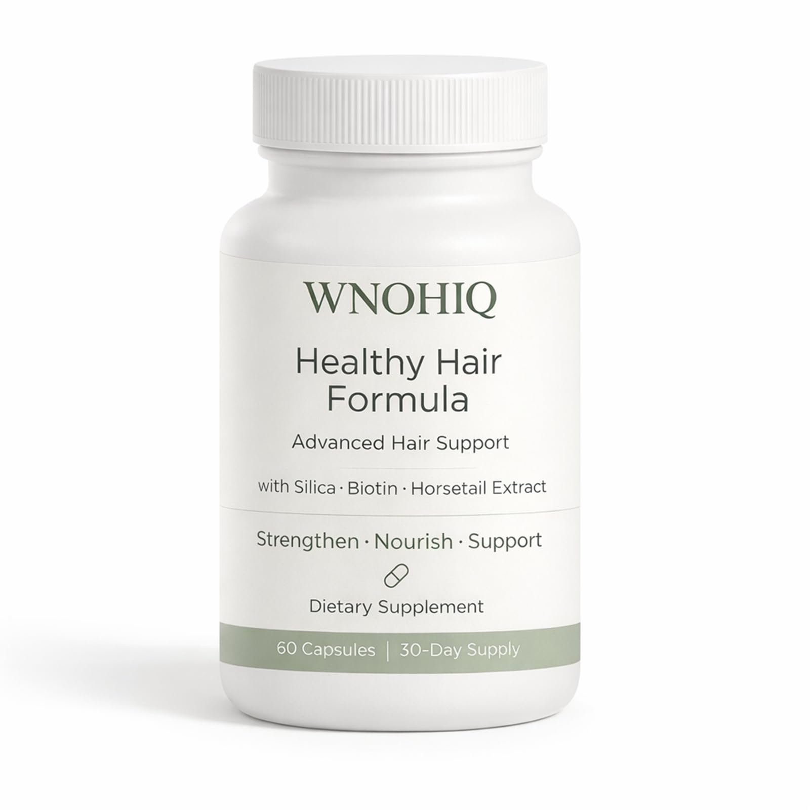 Nichalous Formule Cheveux Sains – flacon et gélules faciles à avaler pour la routine quotidienne.