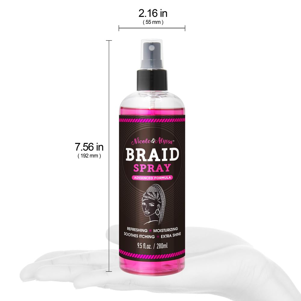 Brume légère sur tresses par Nicole & Alyssa pour une fraîcheur durable