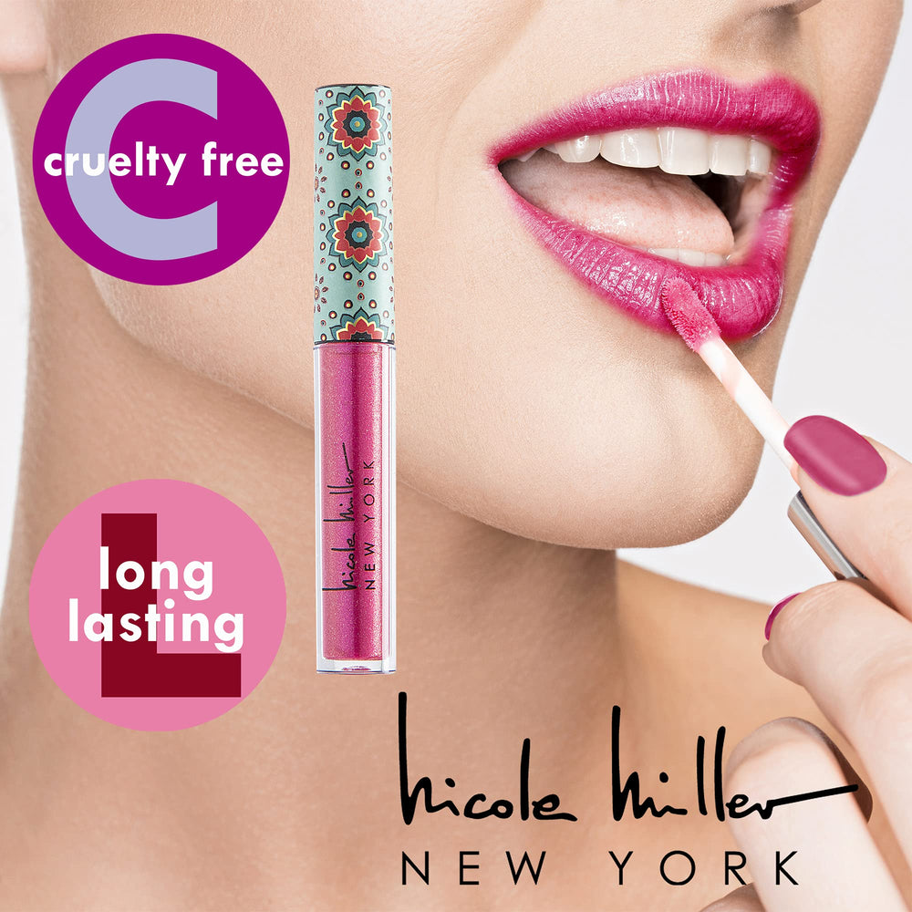 Nicole Miller gloss à lèvres collection, gloss brillant ambre doré pour un effet lumineux