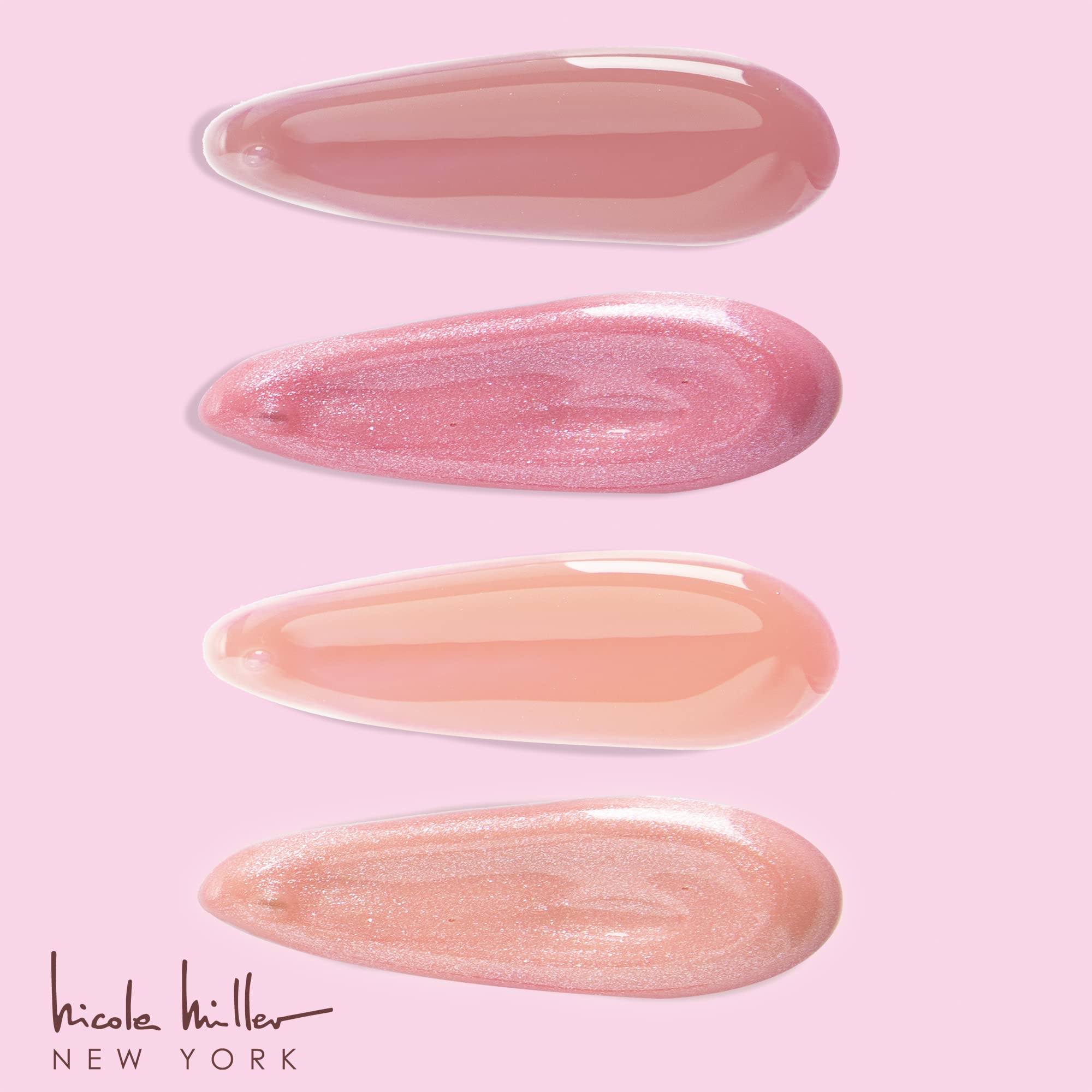 Nicole Miller lip gloss set in purse-friendly packaging for on-the-go touch-ups