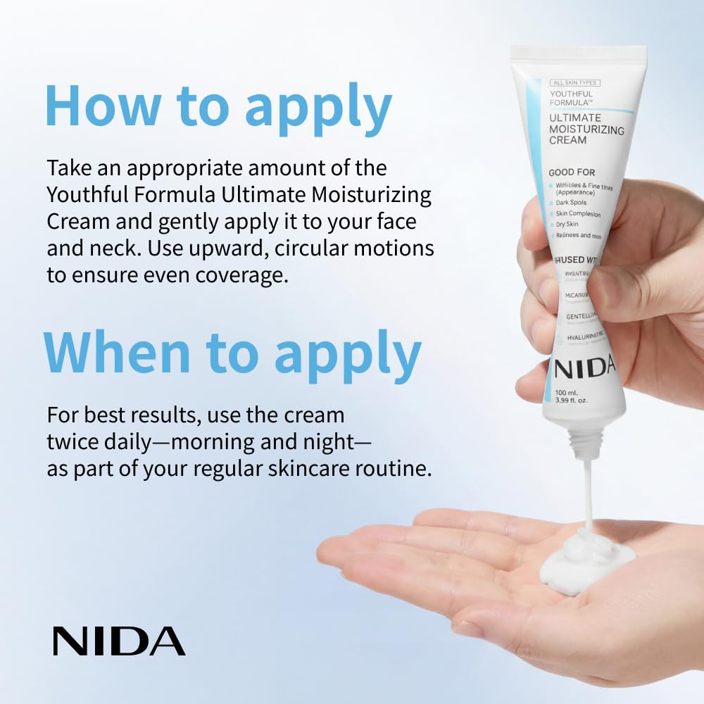Acide hyaluronique dans NIDA pour hydrater et améliorer l'élasticité
