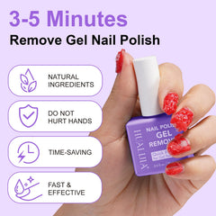 Dissolvant gel NIFEISHI pour ongles, application facile et résultat net.