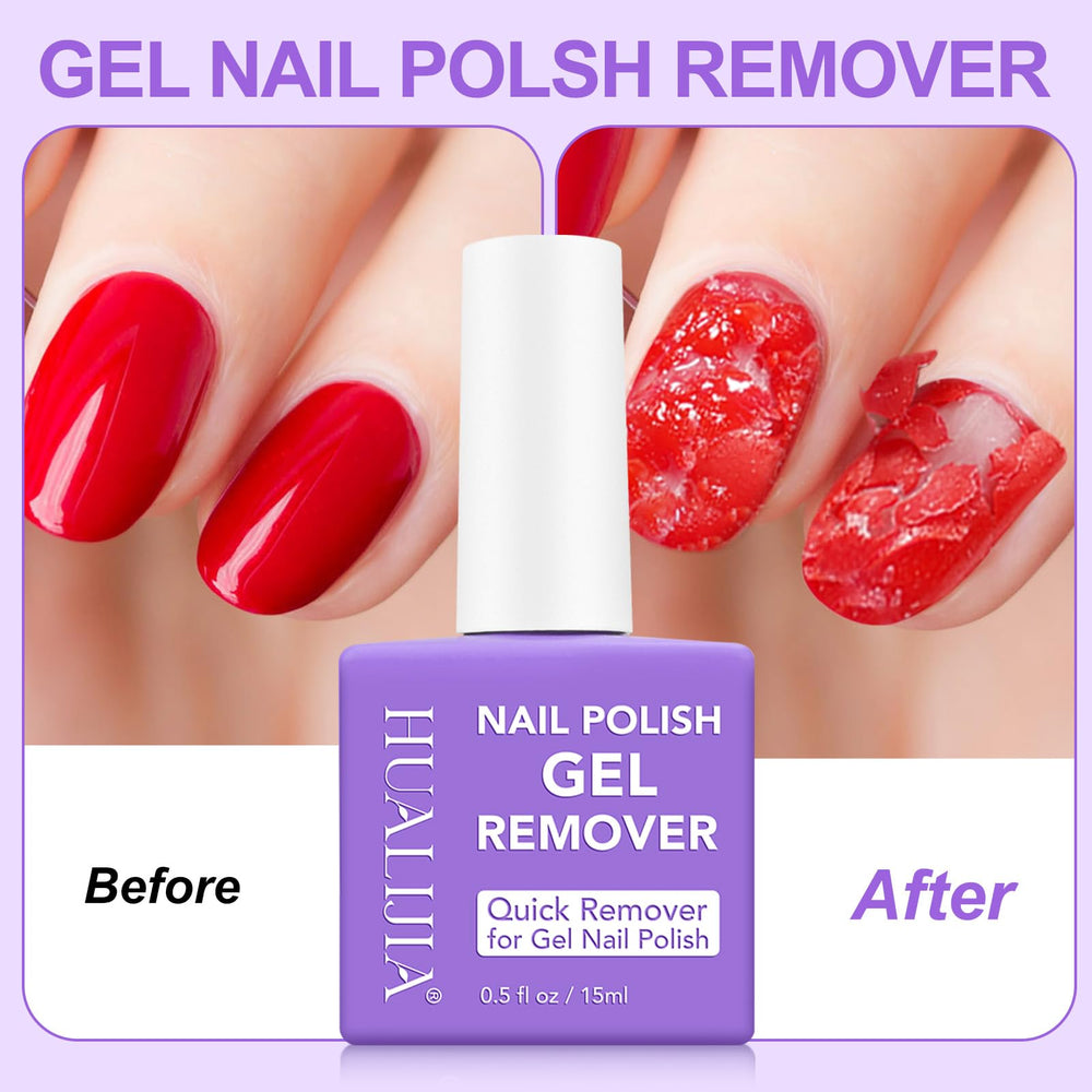 Dissolvant gel NIFEISHI adapté aux ongles naturels et gel.