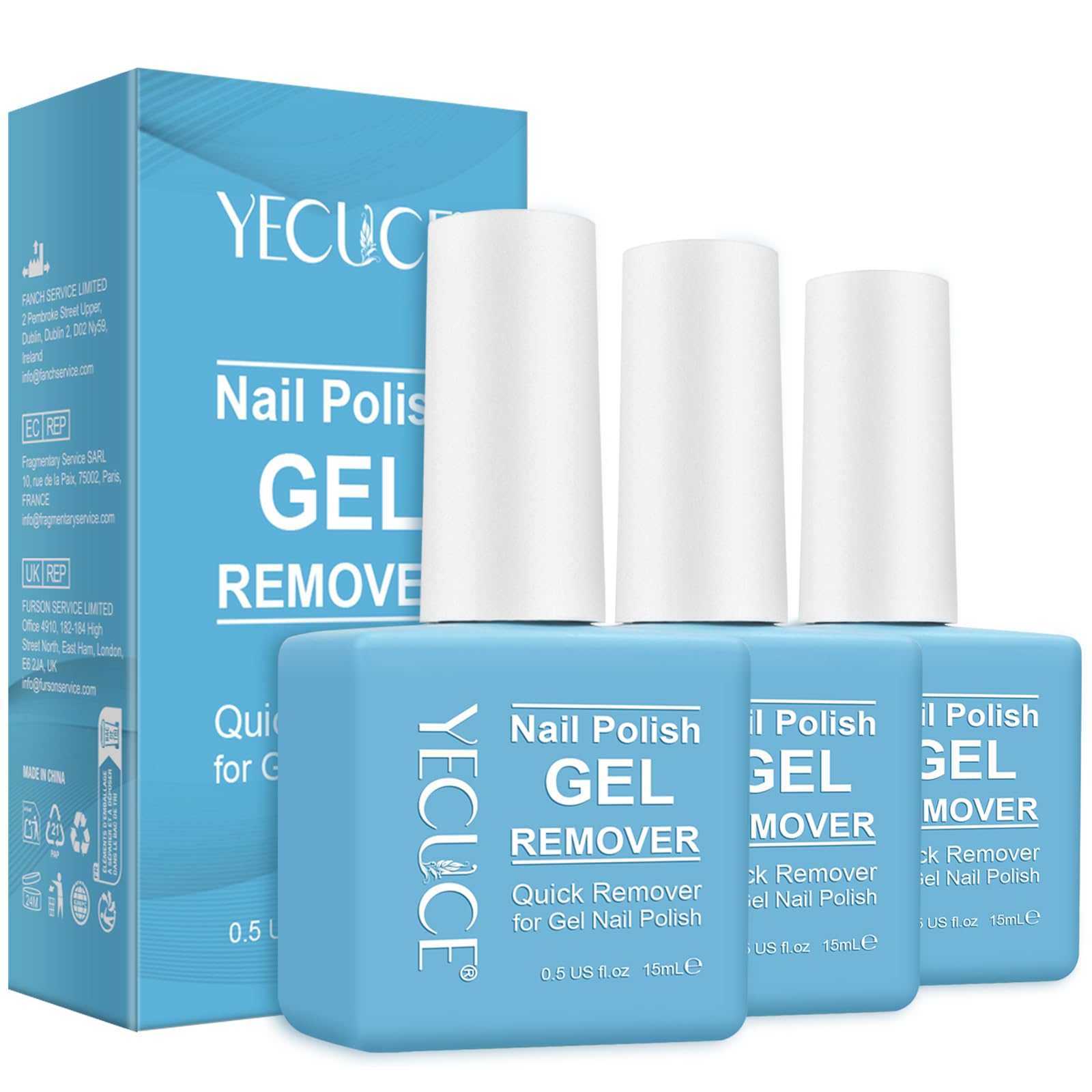 Dissolvant gel NIFEISHI sur flacon, utilisation rapide et propre.