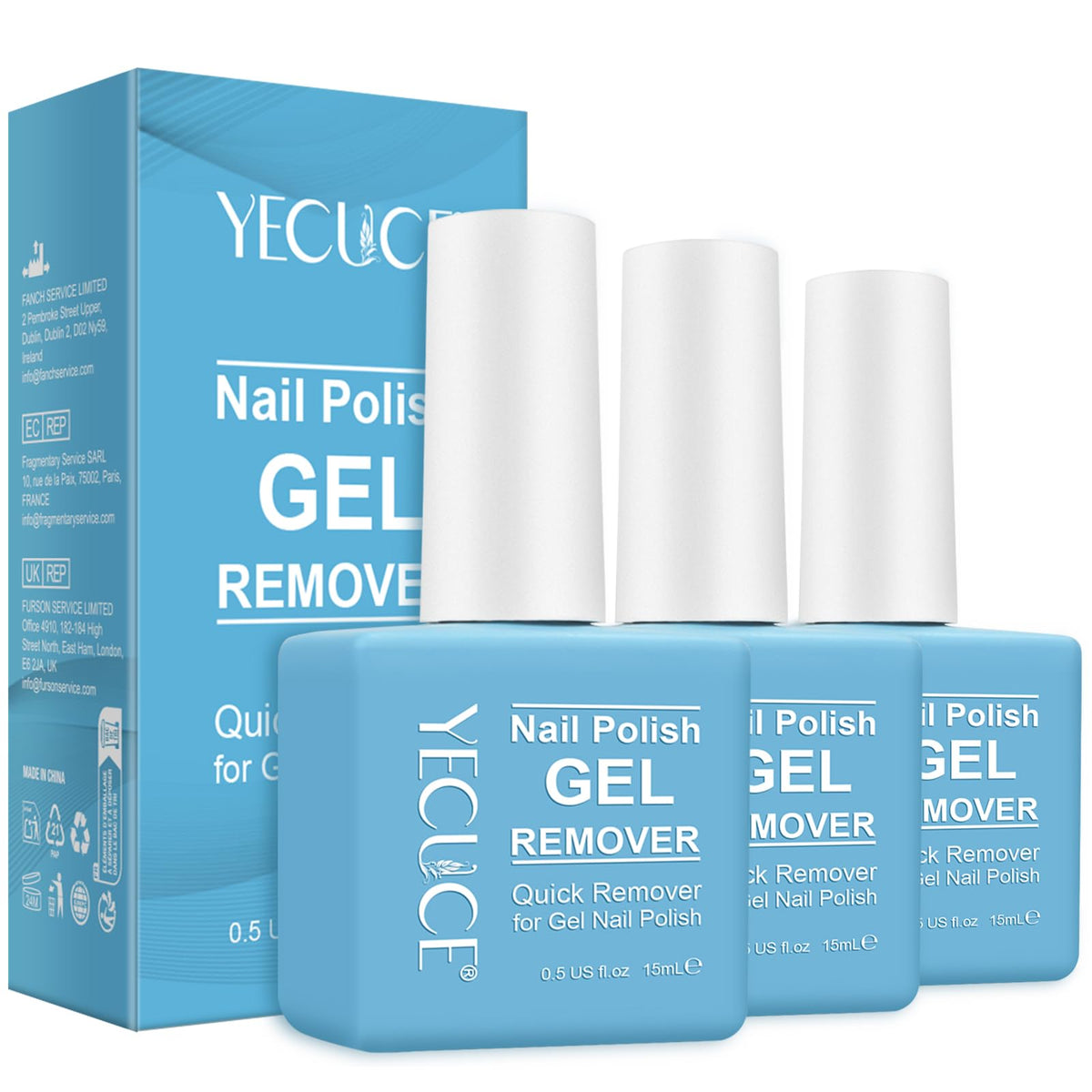 Dissolvant gel NIFEISHI sur flacon, utilisation rapide et propre.