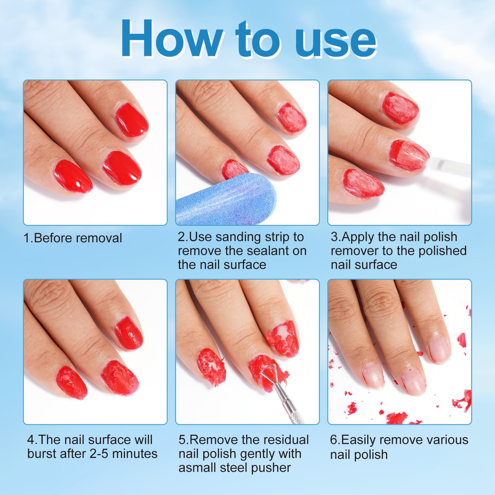 Gel se décolle facilement grâce à NIFEISHI sur l’ongle.