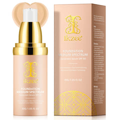 NIFEISHI fond de teint 4 en 1 SPF50, forme bouteille pompe, idéal en déplacement.