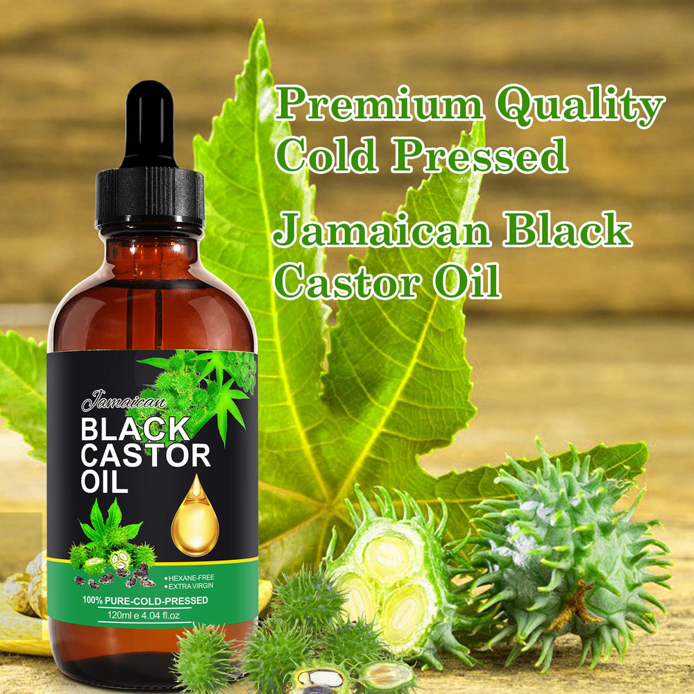 NIFEISHI huile ricin jamaicain bouteille verre – format pratique 120 ml.