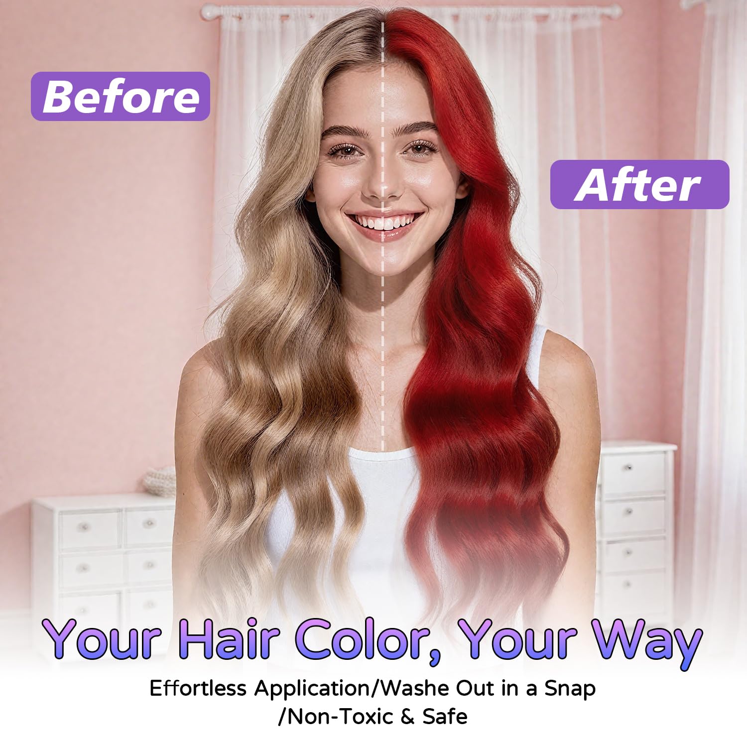 NiifaWh craie cheveux vert: permet des looks créatifs sans effort.
