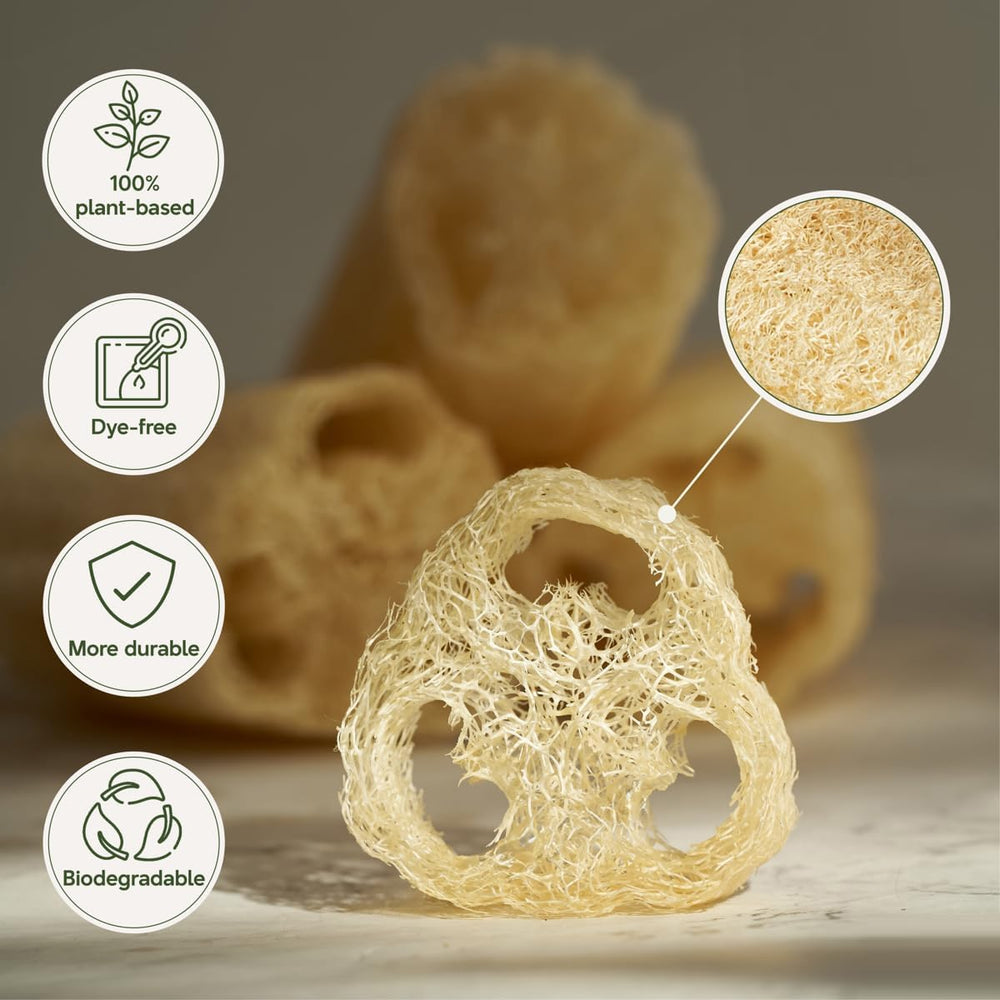 Loofah NileCart durable, durée estimée 2-3 mois.