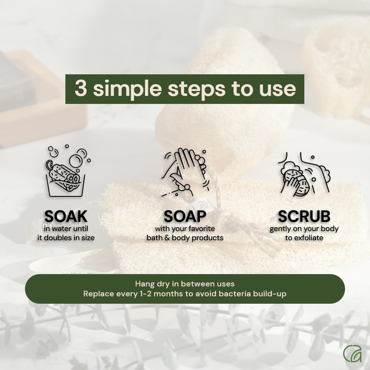 Emballage éco-responsable NileCart Loofah, choix durable.