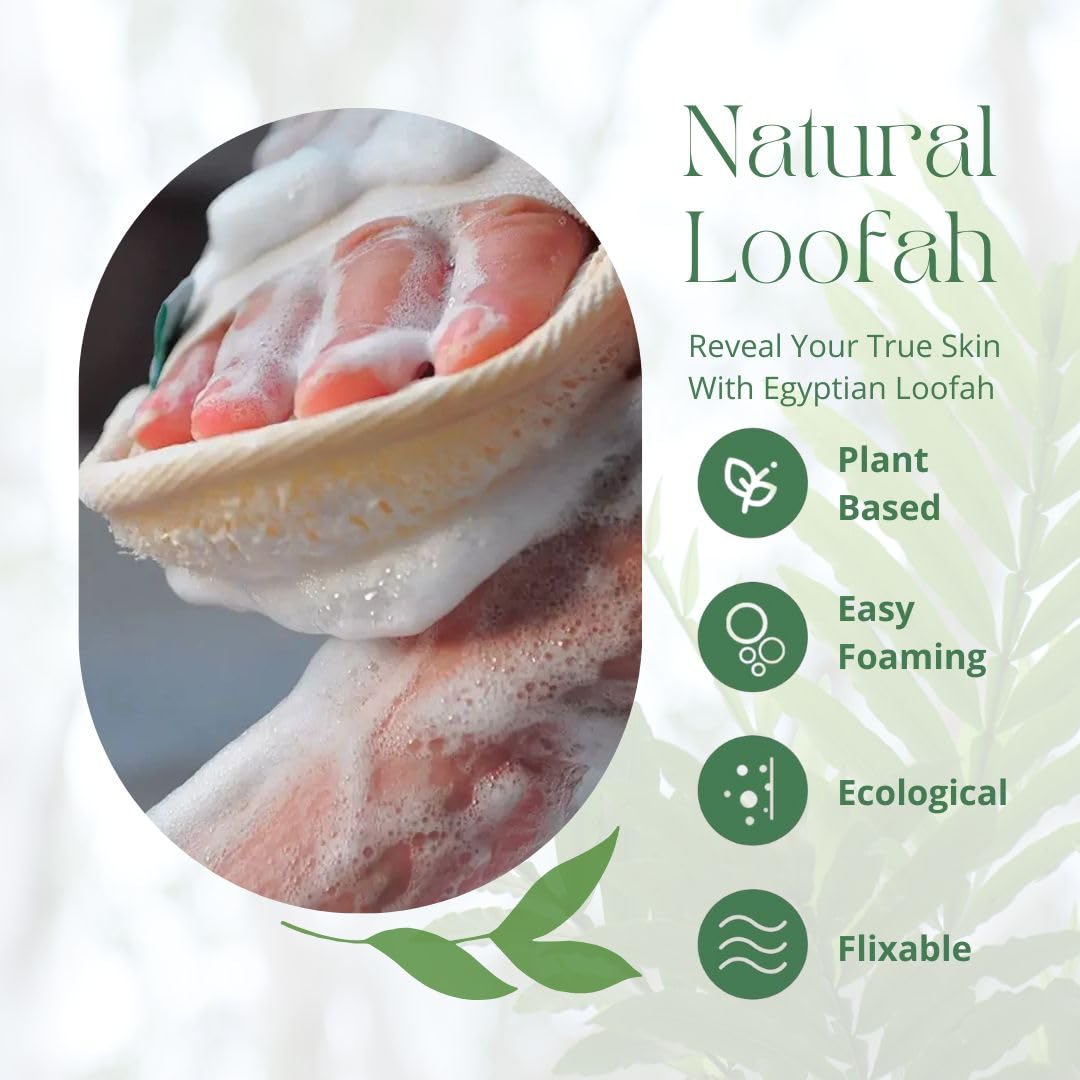 Loofah NileCart naturelle et organique pour routine peau respectueuse.