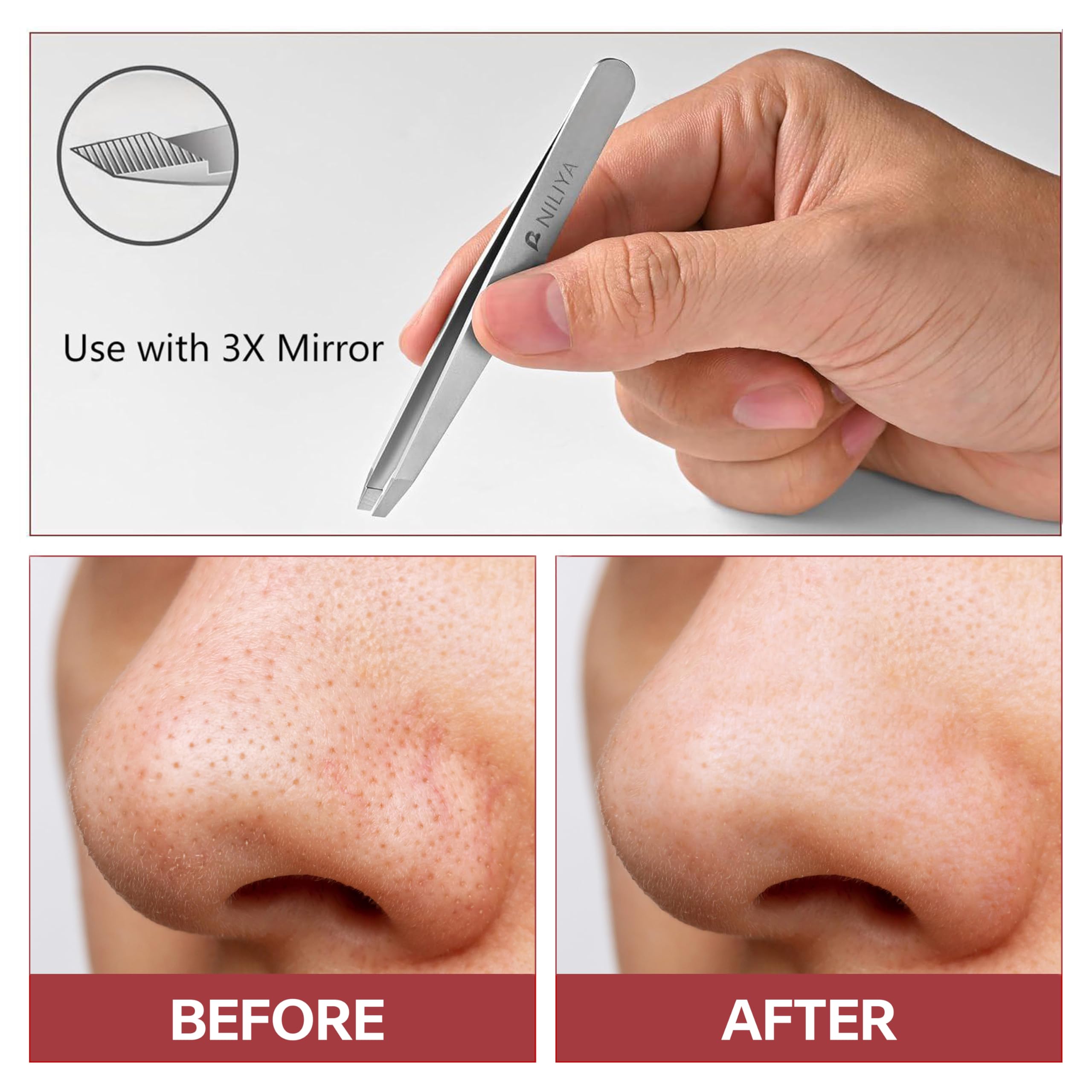 Finition et texture en acier NILIYA, sensation froide et qualité premium
