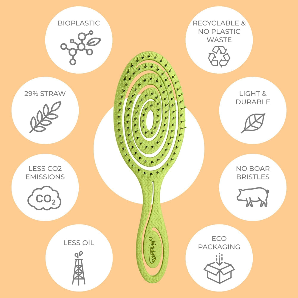 Ninabella brosse Detangle sans tiraillement protège les cheveux lors du démêlage.
