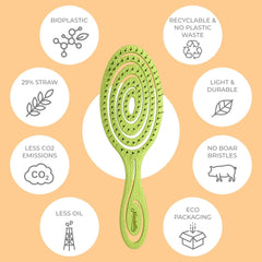 Ninabella brosse Detangle sans tiraillement protège les cheveux lors du démêlage.