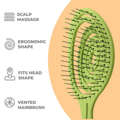 Ninabella brosse massage doux capillaire offre une sensation apaisante pendant le brossage.