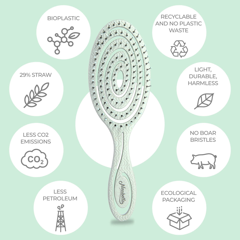 Ninabella brosse vegan en plastique recyclé – respectueuse de l'environnement