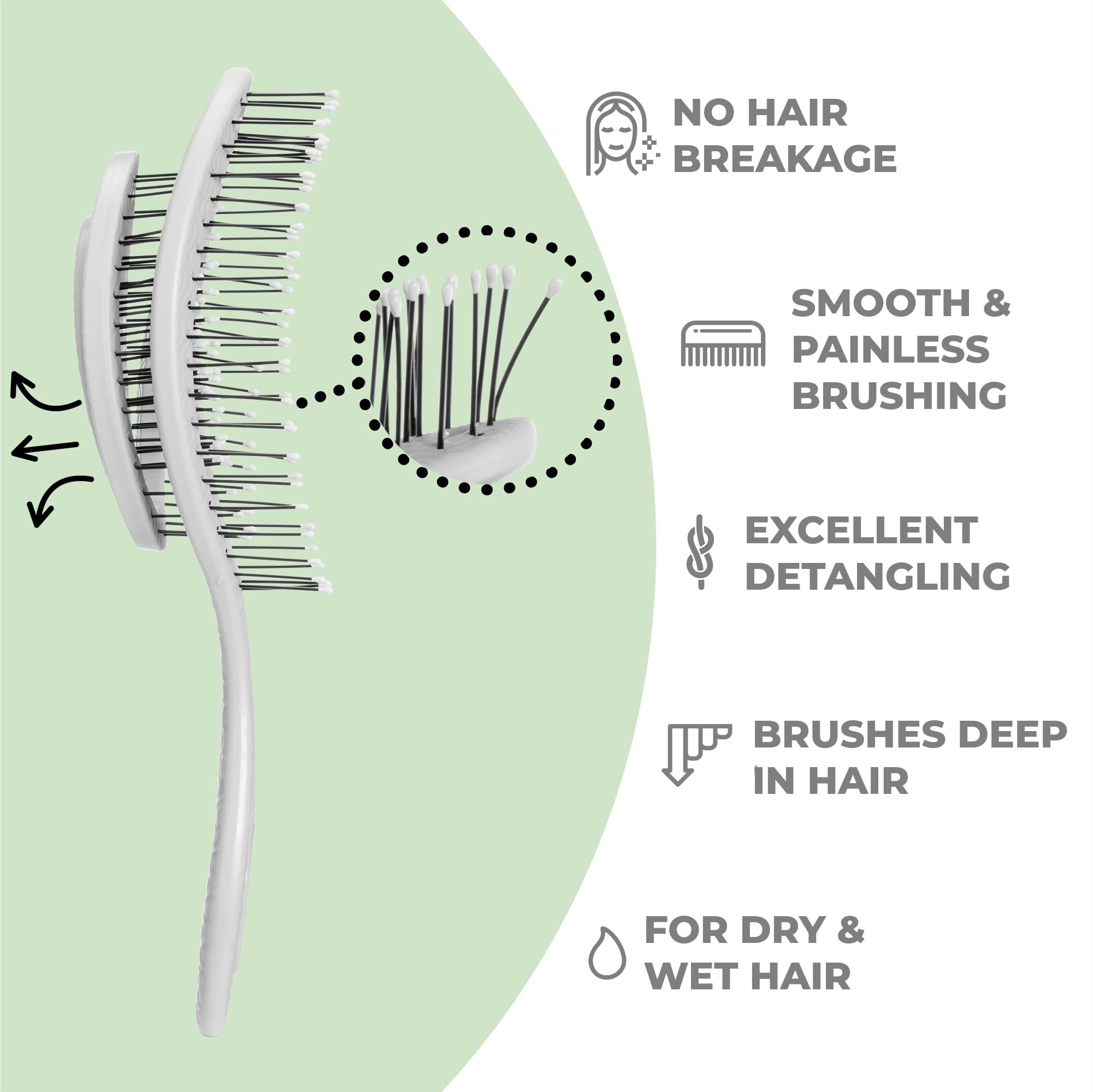 Ninabella démêlage cheveux sec, brushing fluide et sans accroc.