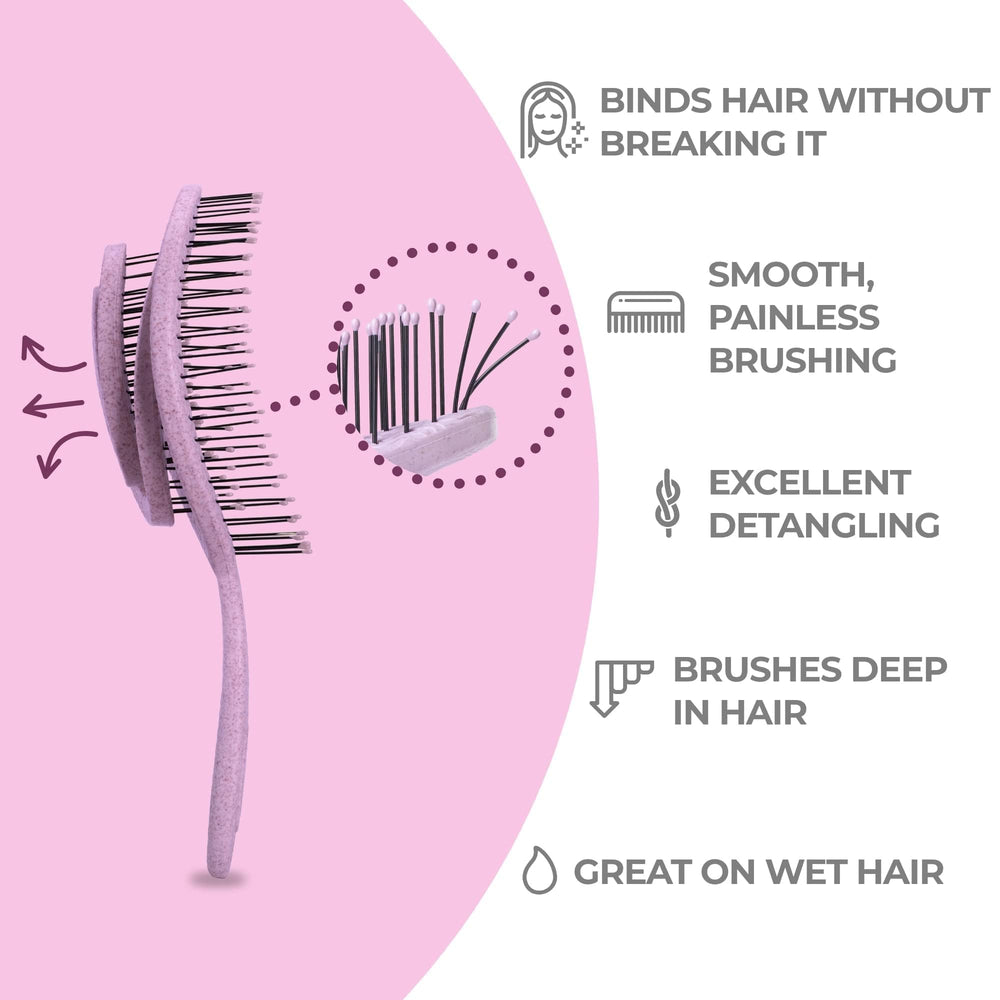 Brosse Ninabella poignée ergonomique assure une prise en main confortable pendant le brossage.