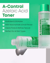 Nineless A-Control Toner prête à l’application, texture fluide.
