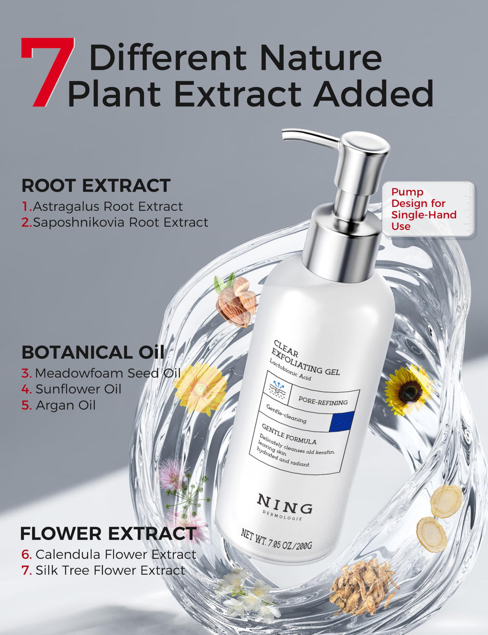 NING DERMOLOGIE Formule botanique calendula et argan pour apaiser et protéger.