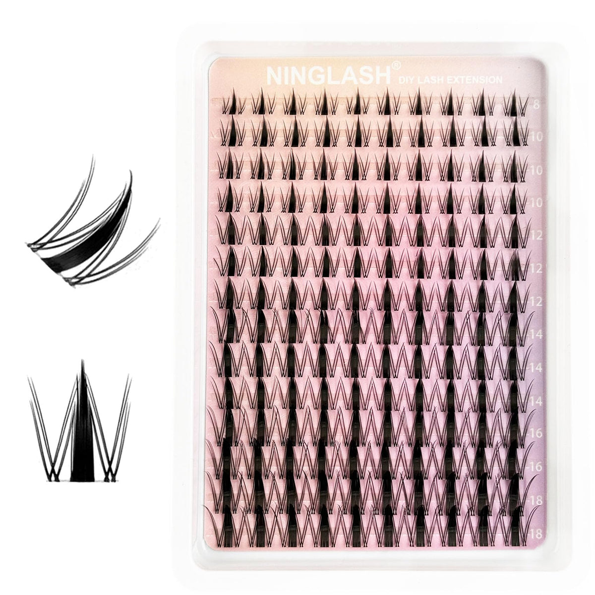 Ninglash Fairy Lash Clusters ensemble: effet naturel et polyvalence.