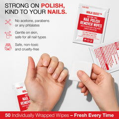 Format généreux 4x5 pouces couvrant plusieurs ongles facilement.