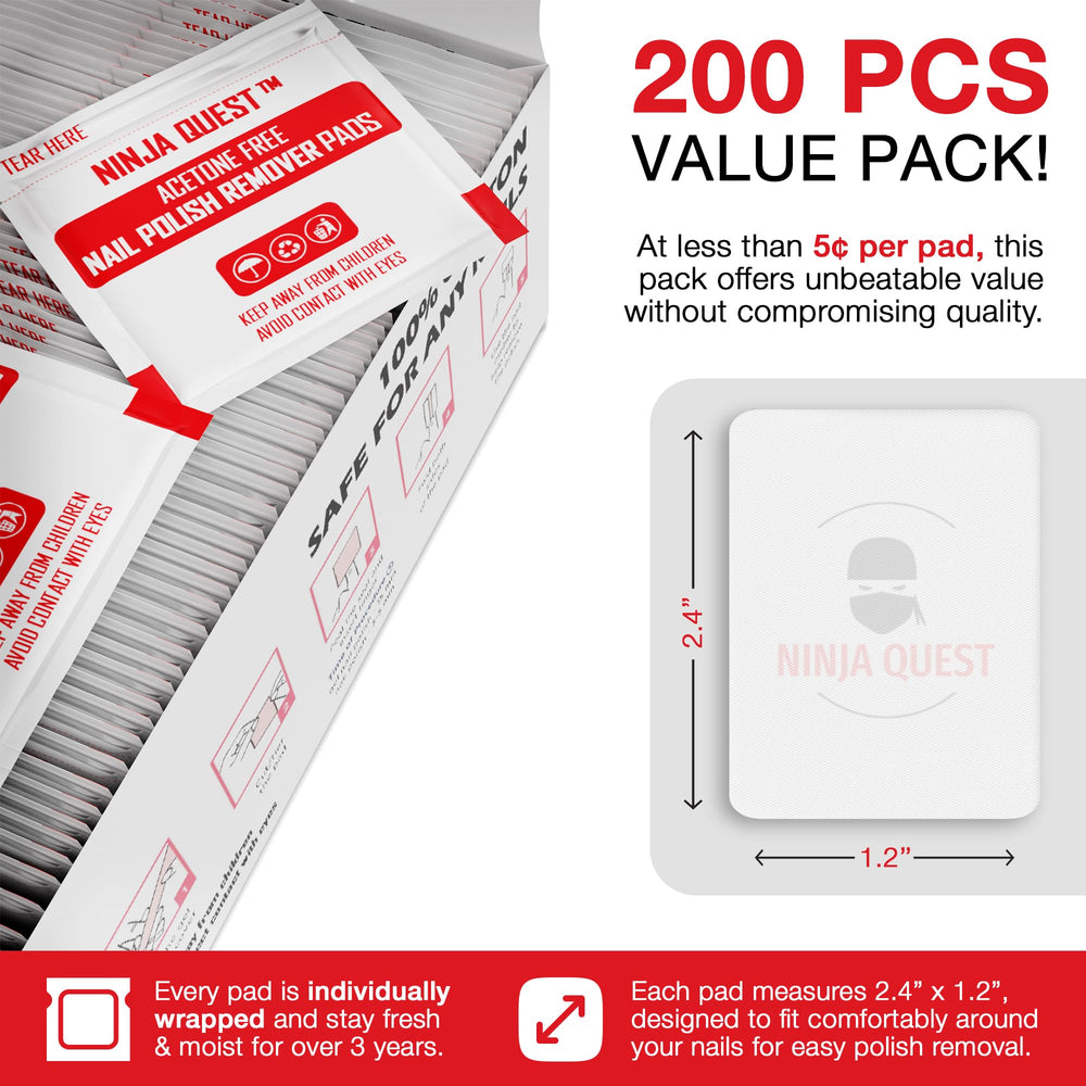 NINJA QUEST pads-démaquillant avec film interne évitant le séchage.
