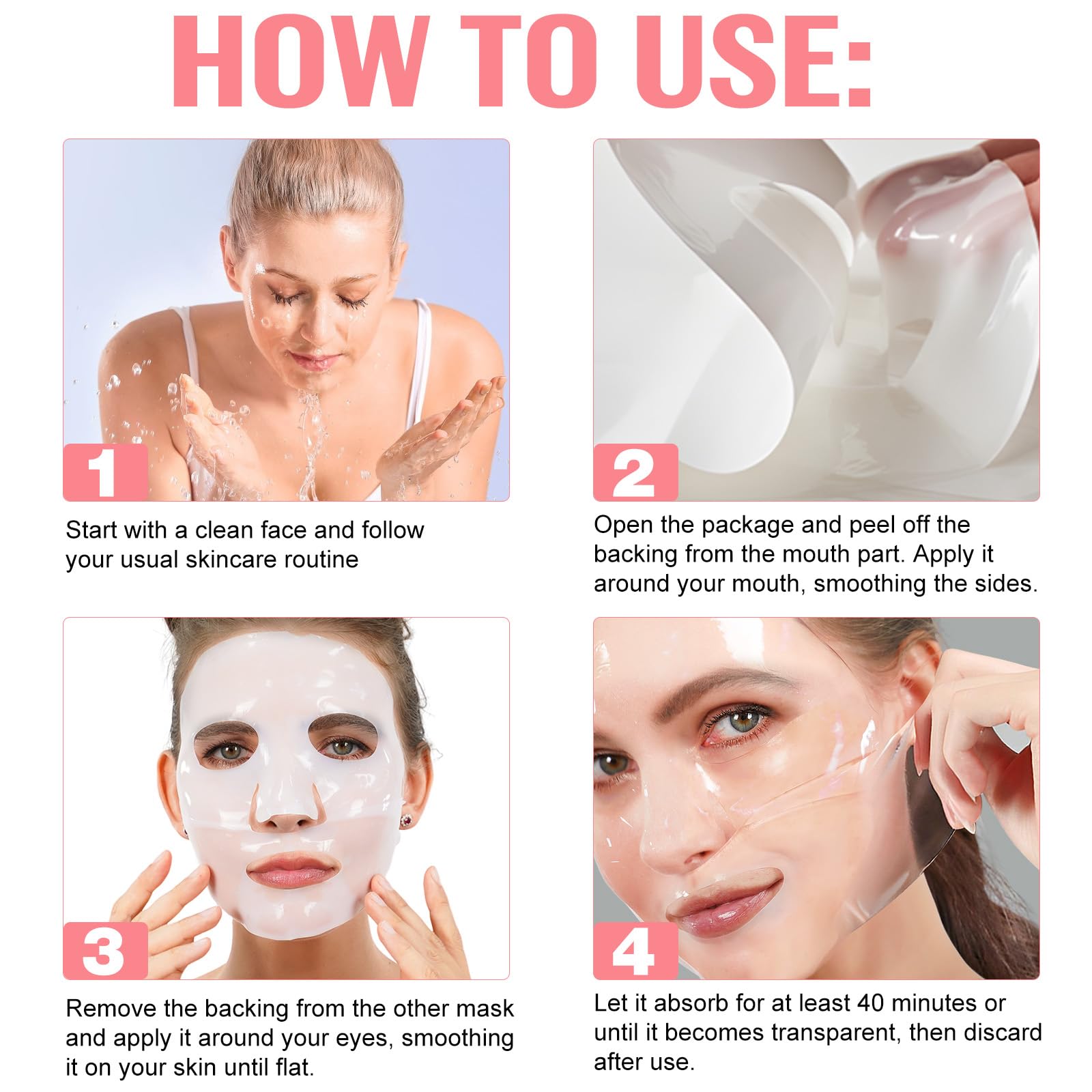 Ninsiec masque collagene emballage 4 pieces pratique