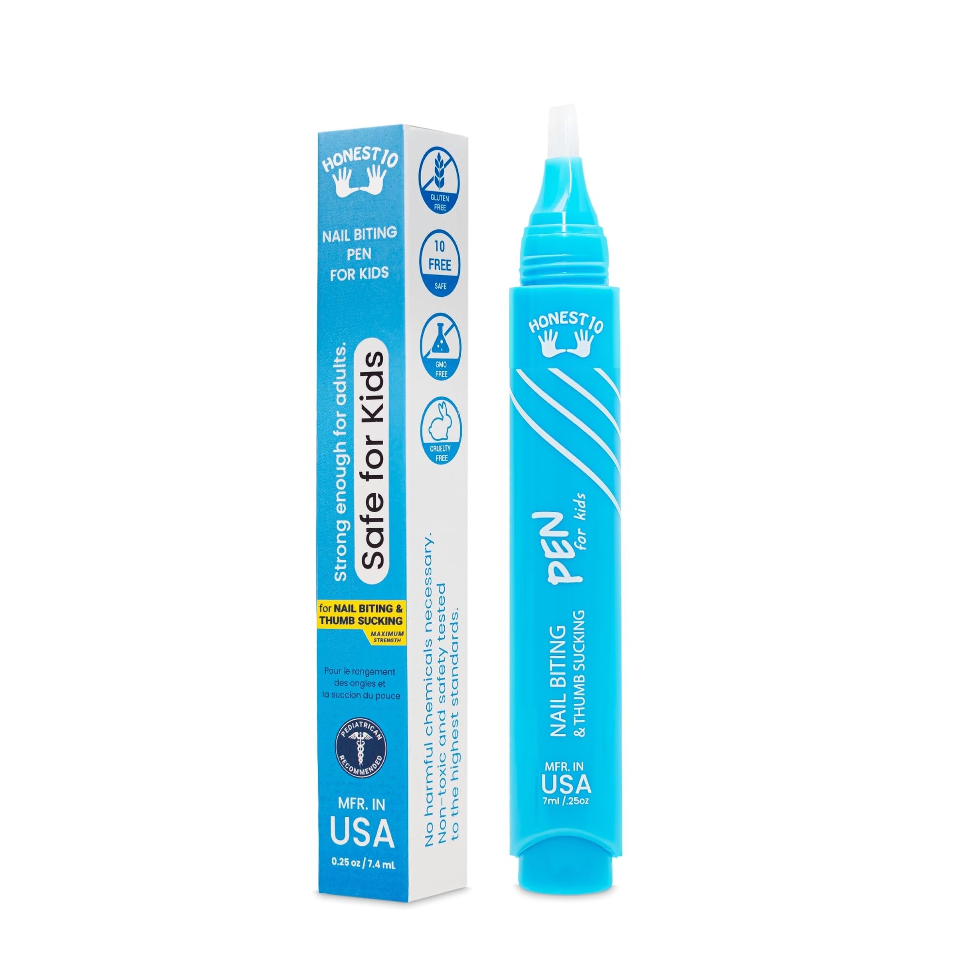 Nipit habitue les enfants à arrêter de se ronger grâce à une encre amer efficace.