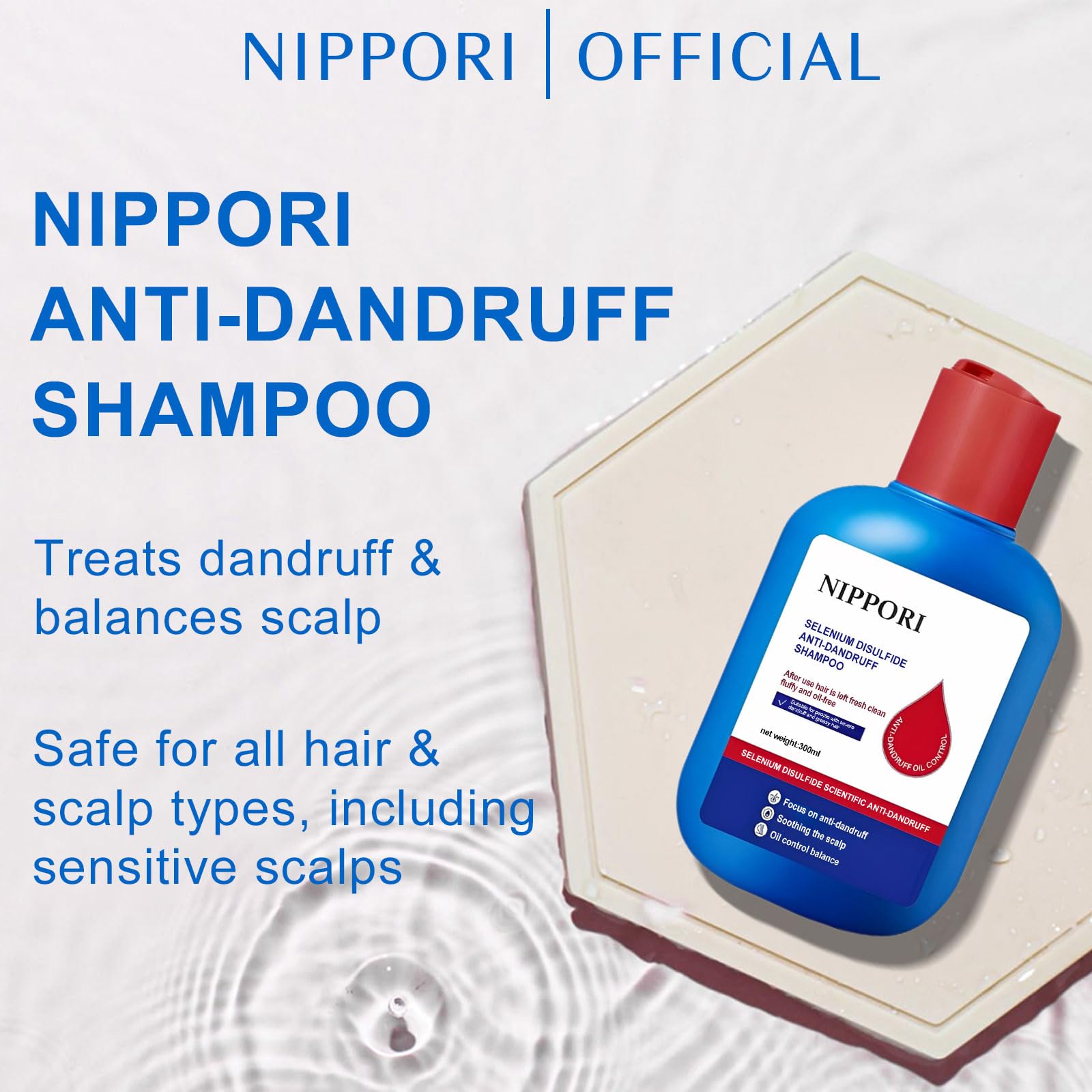 Shampoing NIPPORI nettoyage-profond-cheveux, nettoyage en profondeur des cheveux et cuir chevelu.