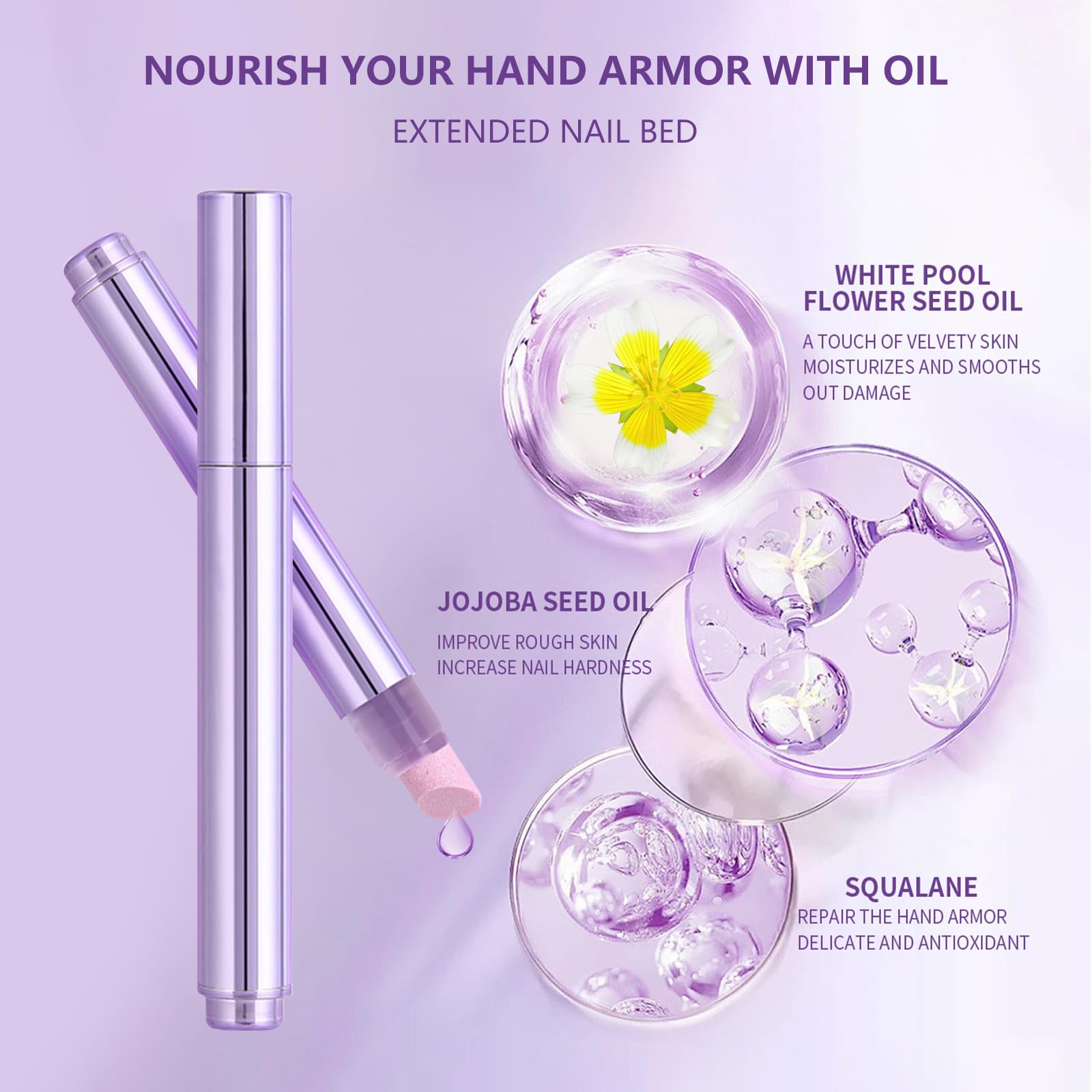 NIQZOPA huile cuticule nourrissante 3,5 ml pour hydrater et protéger les extrémités