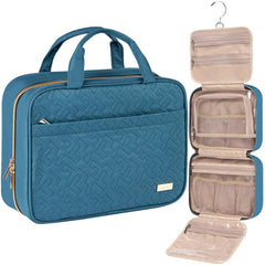 NISHEL sac toilette voyage bleu lac, pratique pour transporter tous vos produits.