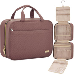 NISHEL sac toilette voyage Rosewood Pink, grande taille pour produits standards.