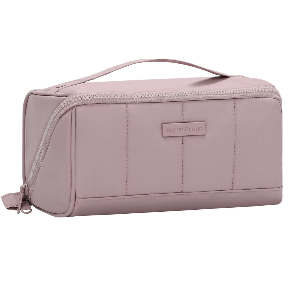 NISHEL Trousse Maquillage Voyage avec ouverture à plat facilitant l'accès rapide